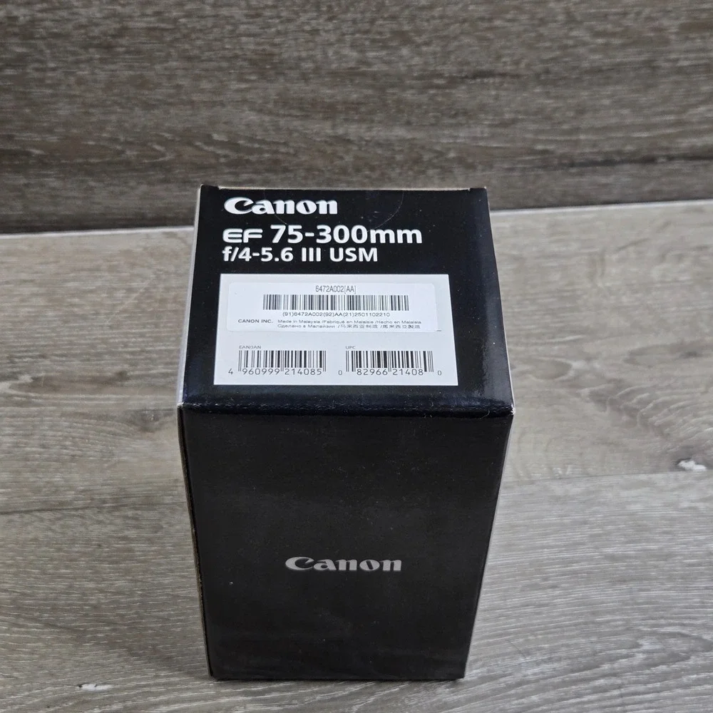 Canon EF 75-300mm f/4-5.6 III Telephoto Zoom Lens for DSLR Camera OB Tested